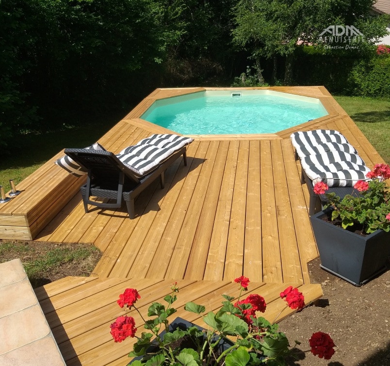 Aménagement de piscine en bois mélèze à Arbent 1